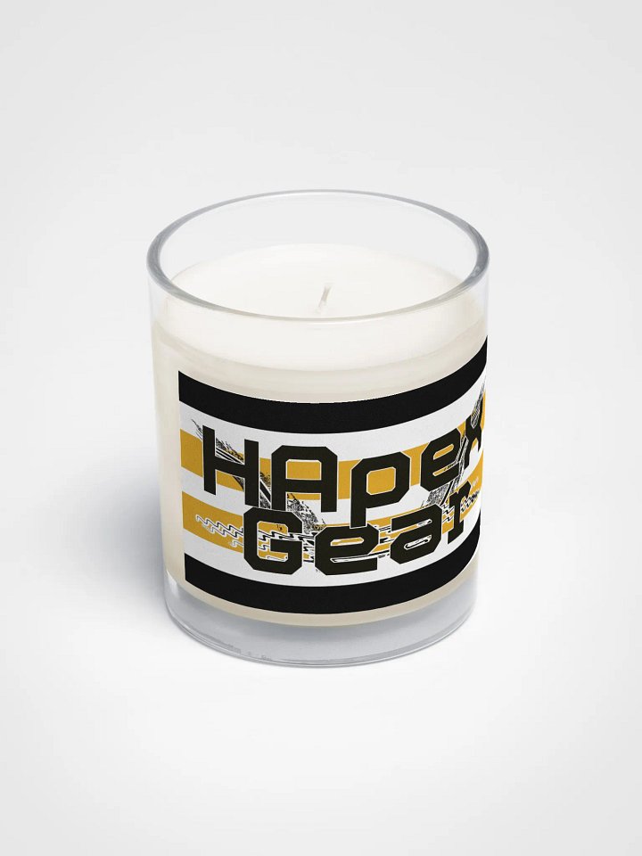Soy Wax Candle In A Clear Glass Jar - Black HApex Gear Black Logo product image (2)