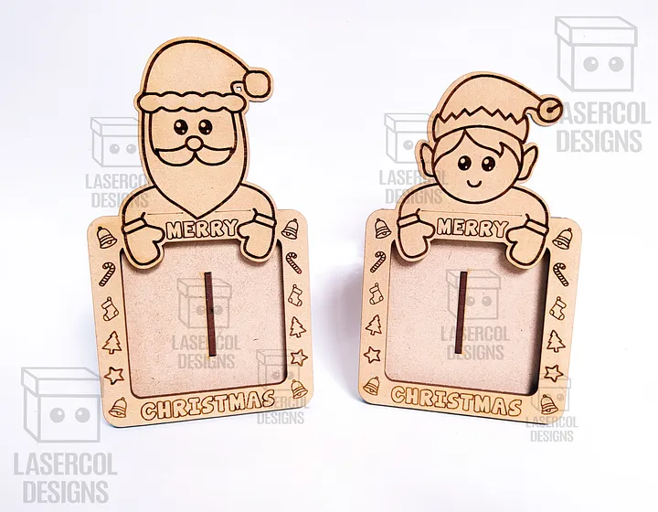Christmas Ornaments Photo Frame Set 1 - Laser Cut Files product image (2)