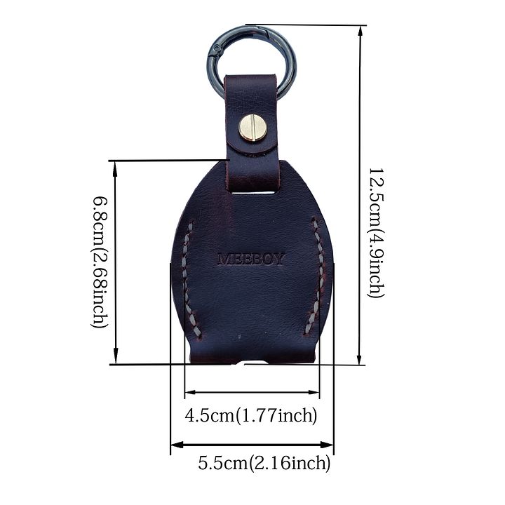 MEEBOY Handmade Keychain Leather Protective Key Holder,broken car key sleeve product image (2)