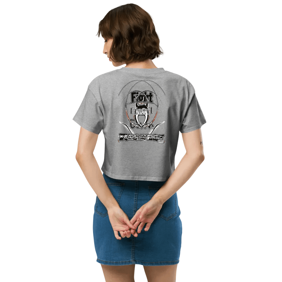 Fight Hard Earn Respect - Embroidered - Women's Premium Crop Top product image (4)