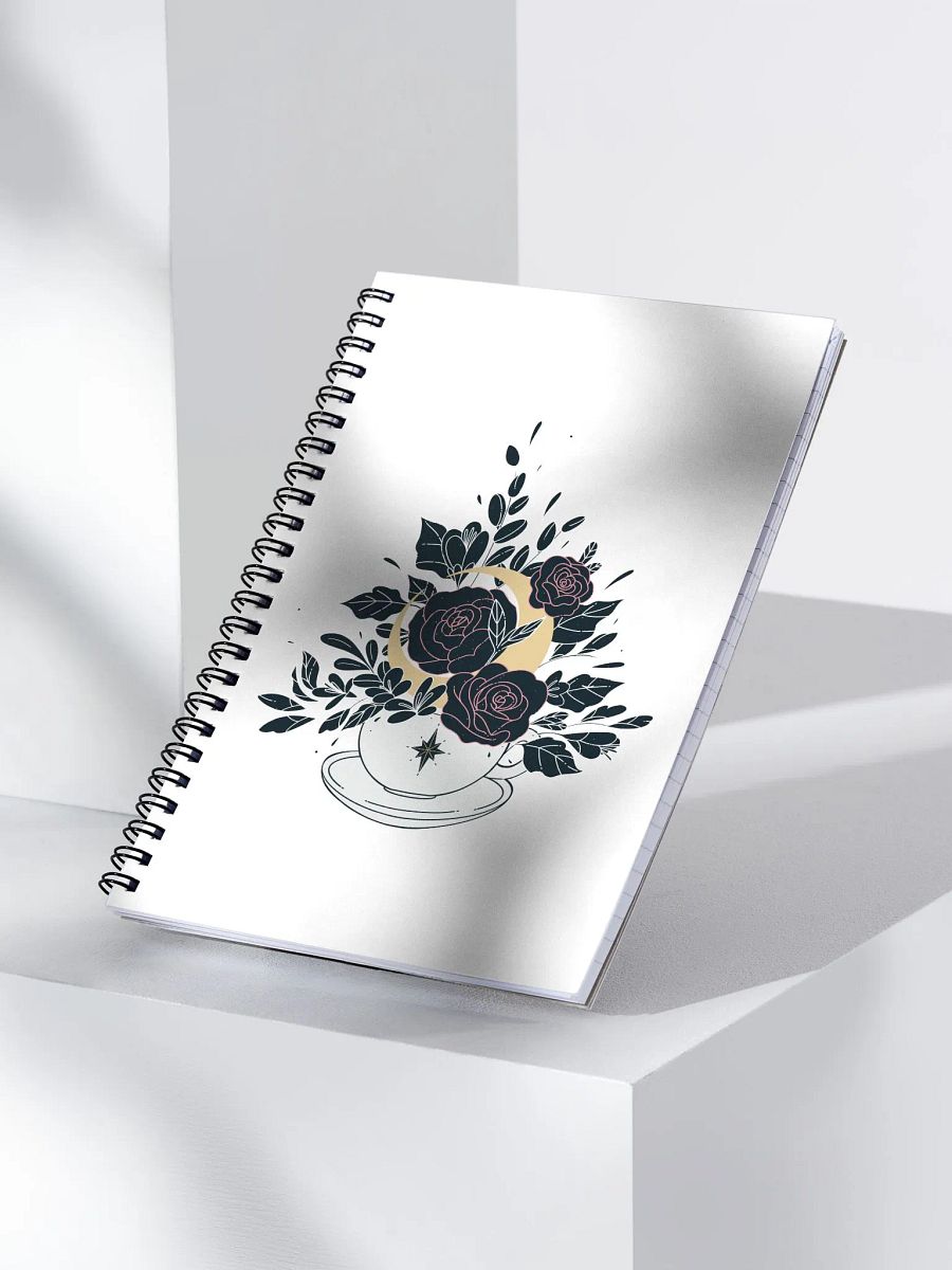 JeffBrutlag Florals and Moon Logo Spiral Notebook product image (4)