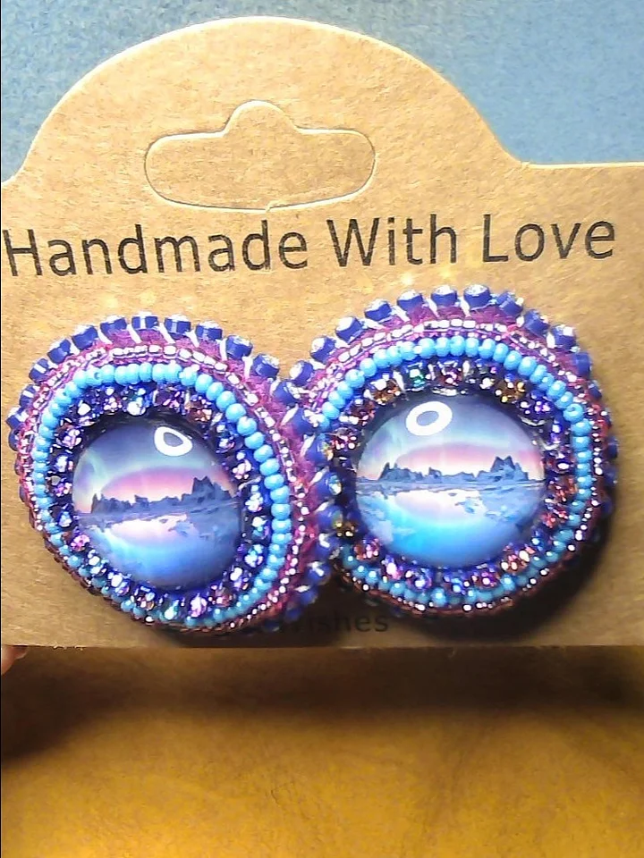 Sunset beaded earrings product image (2)