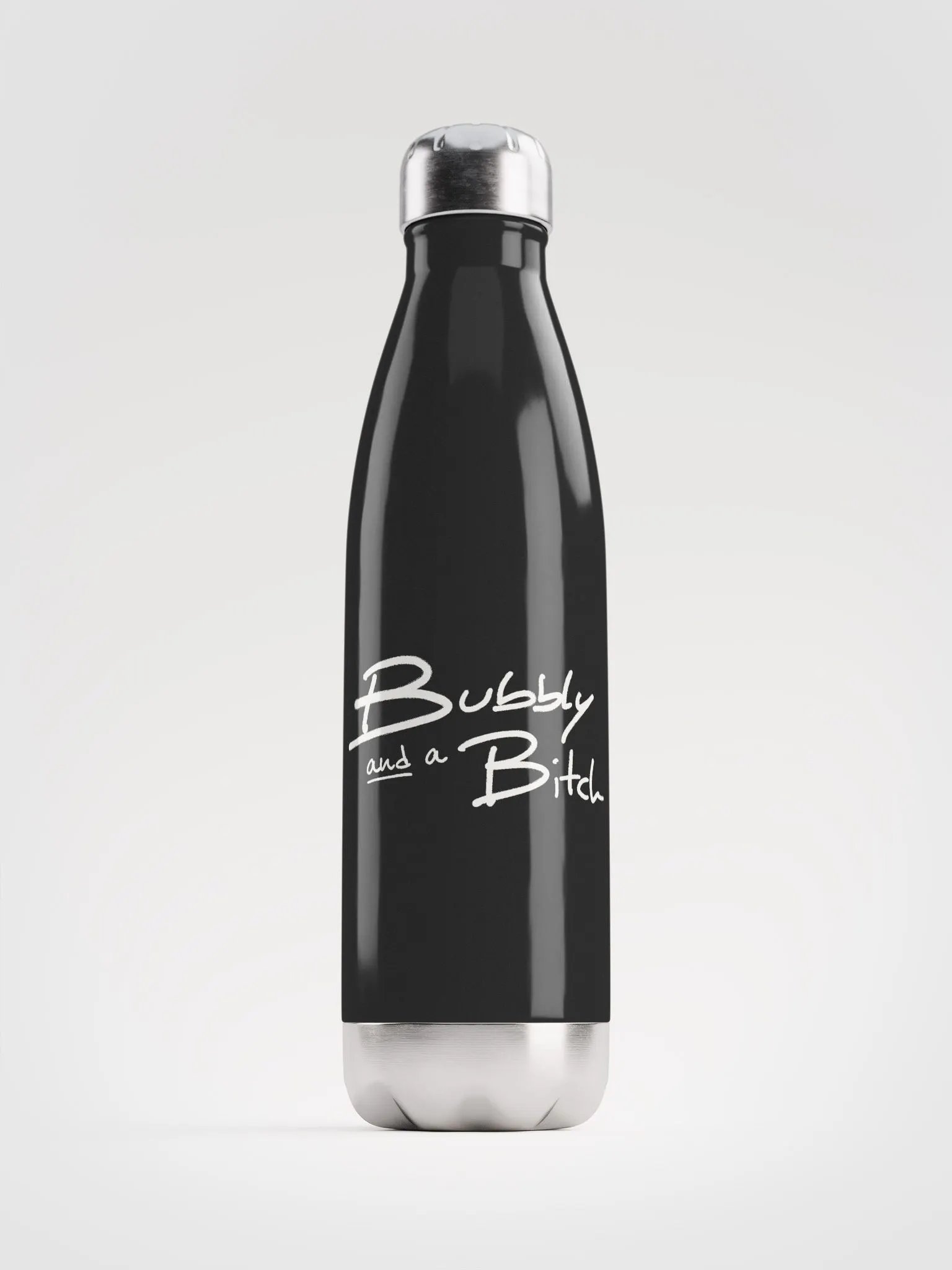 Bubbly and a B*tch (white design) stainless steel water bottle product image (1)