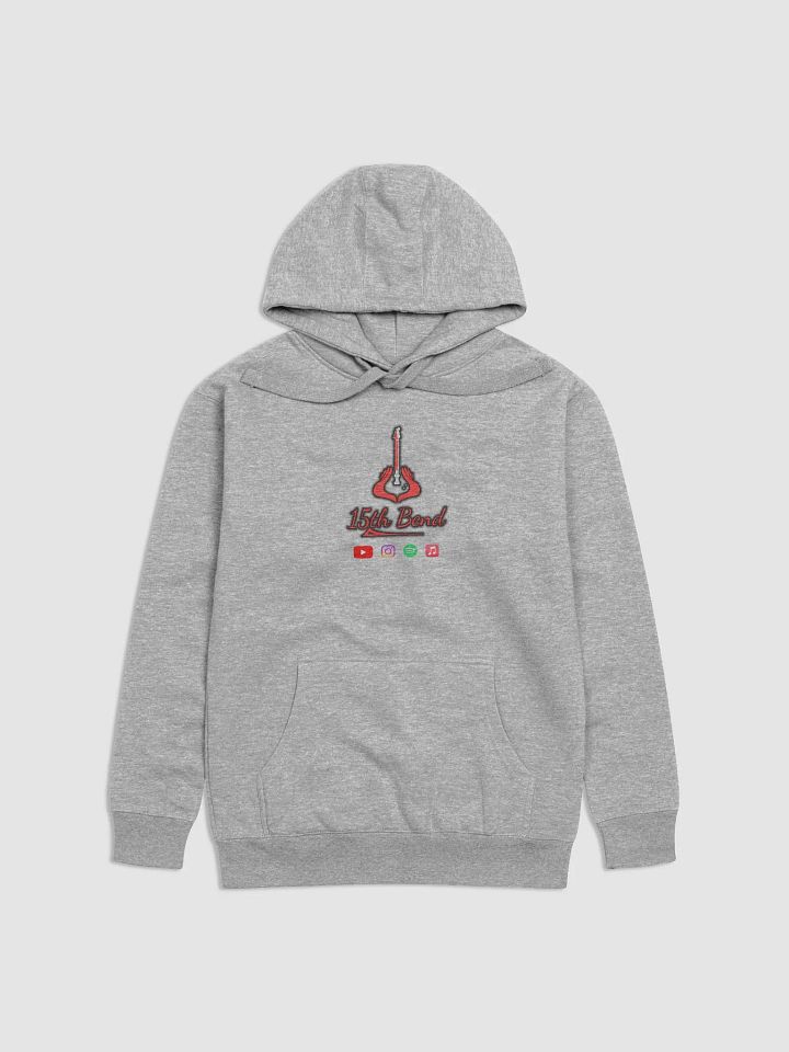 Grey and white hoodie with classic logo product image (2)