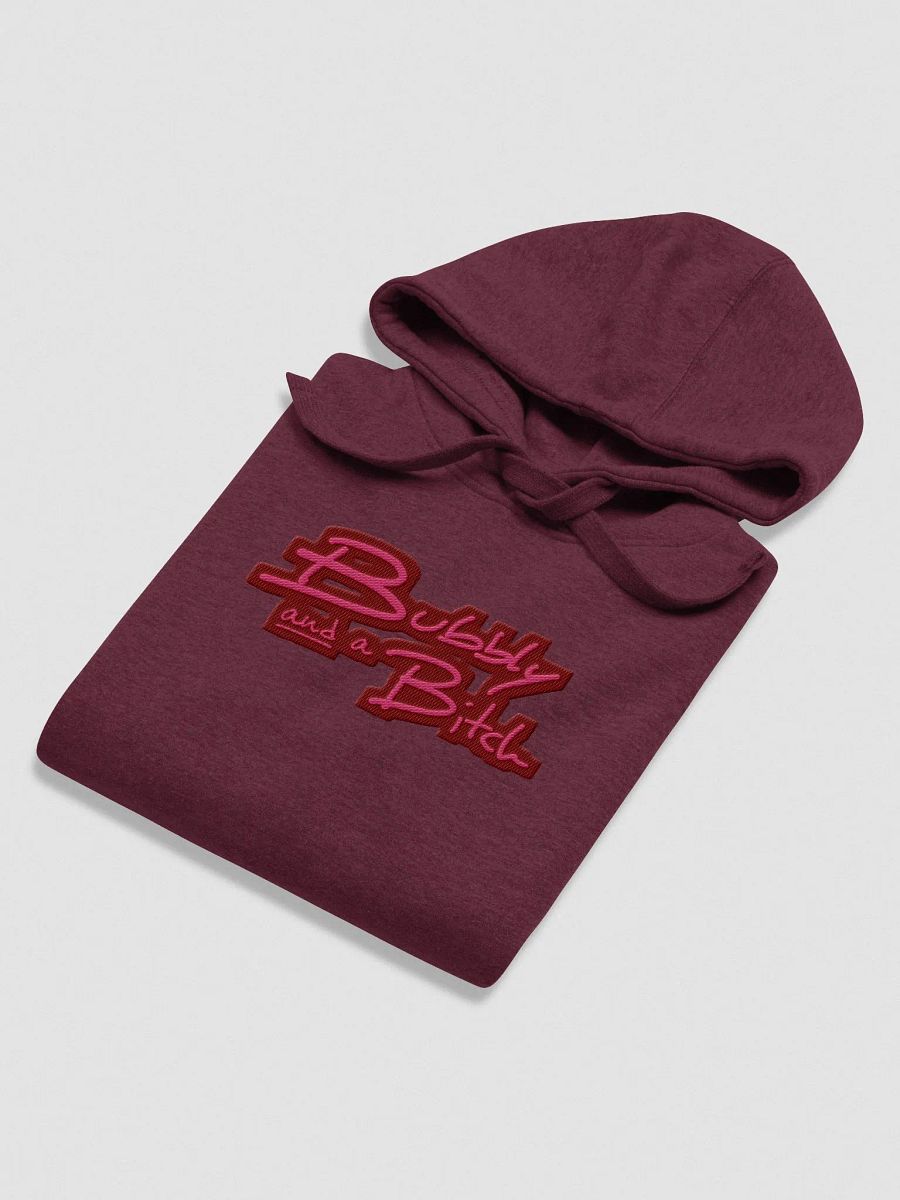 Bubbly and a B*tch (rose design) embroidered heavyweight hoodie product image (16)