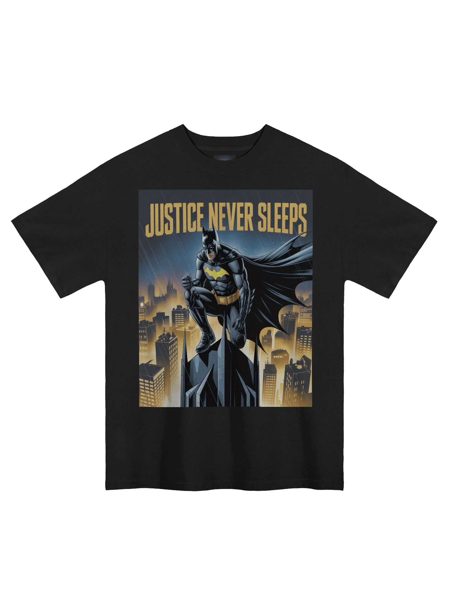 Justice Never Sleeps - Batman Eternal Vigil Oversized Faded T-Shirt product image (3)