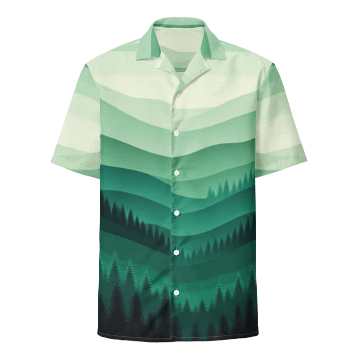 Men's Full-Print Green Hawaiian Shirt product image (1)