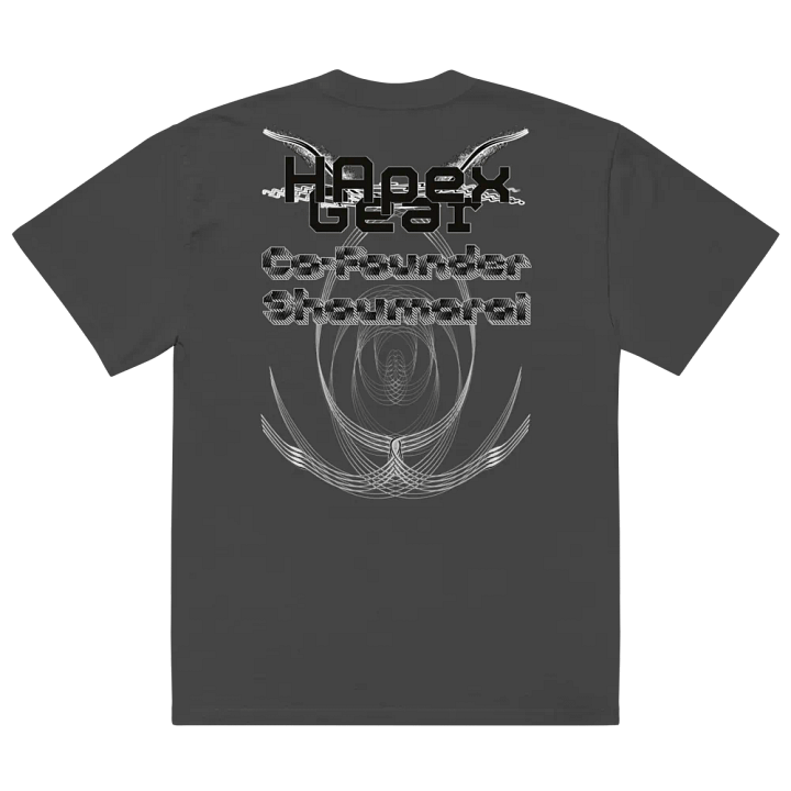 Premium Oversized Faded T-Shirt - Co Founder Shaumarai - Black HApex Gear Black Logo product image (2)