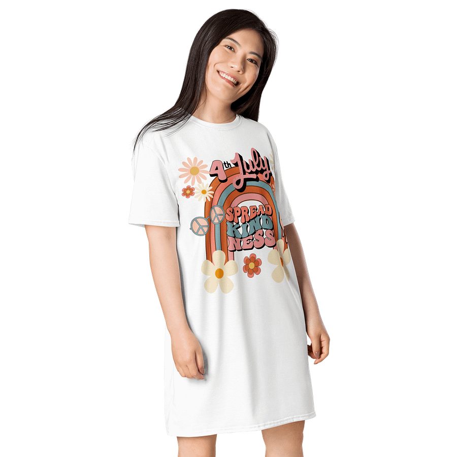 Spread Kindness 4th July T-Shirt Dress product image (4)