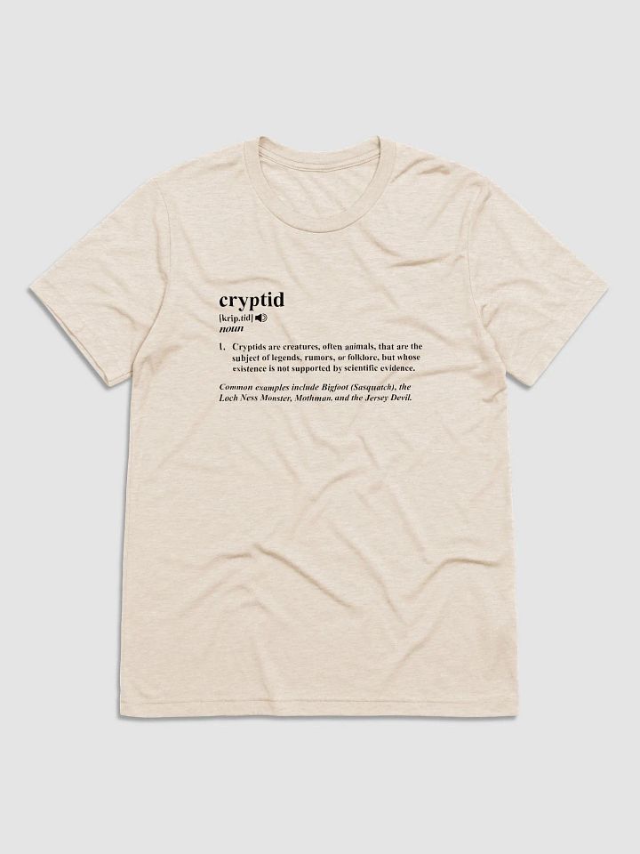 Cryptid Definition Oatmeal Tee product image (1)