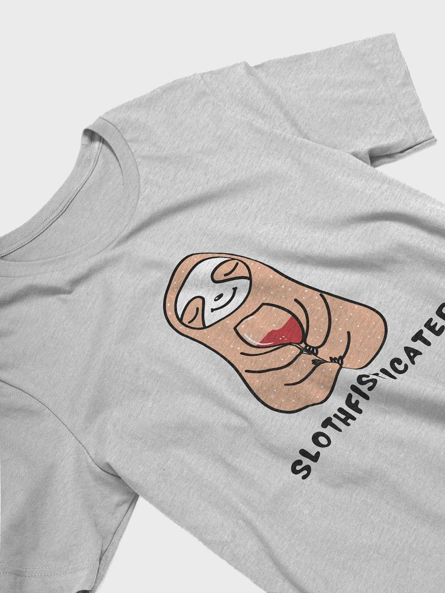 Sloth & Wine Cartoon T-Shirt product image (3)