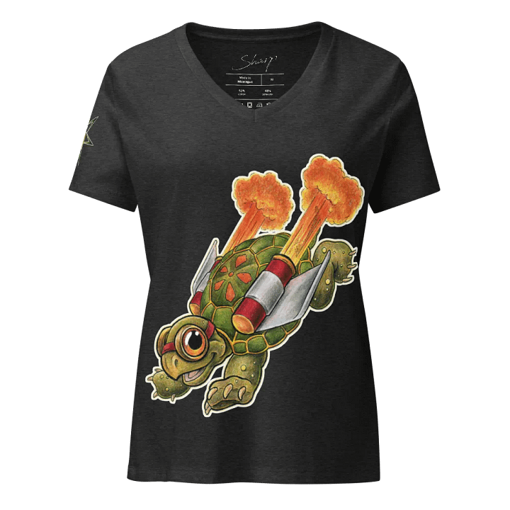 Jetpack Tortoise V-Neck T-Shirt product image (1)