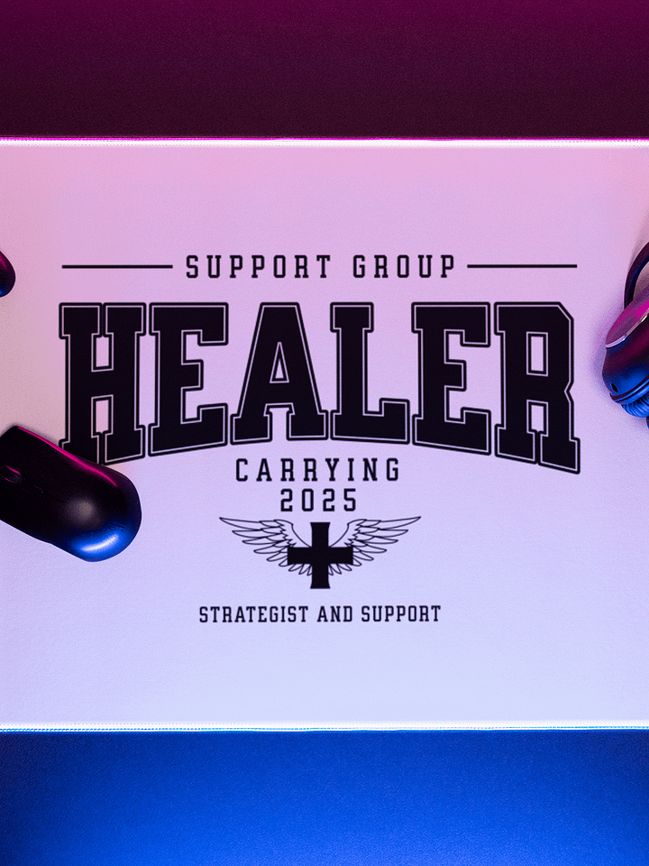 "HEALER" Winged Support Strategist Desk Mat product image (1)