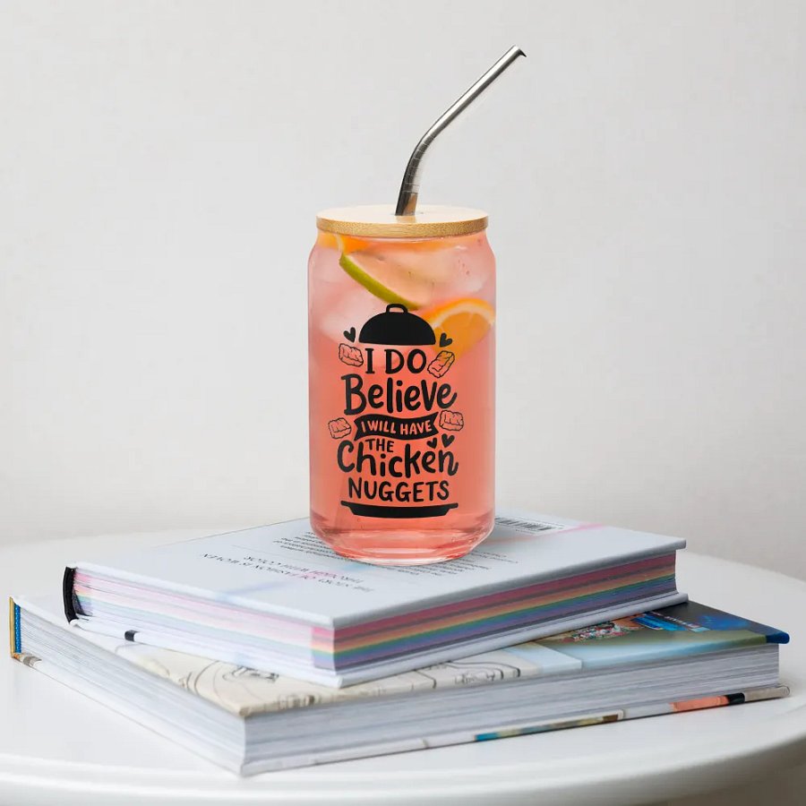 I Do Believe I'll Have The Chicken Nuggets - Can-Shaped Glass product image (4)