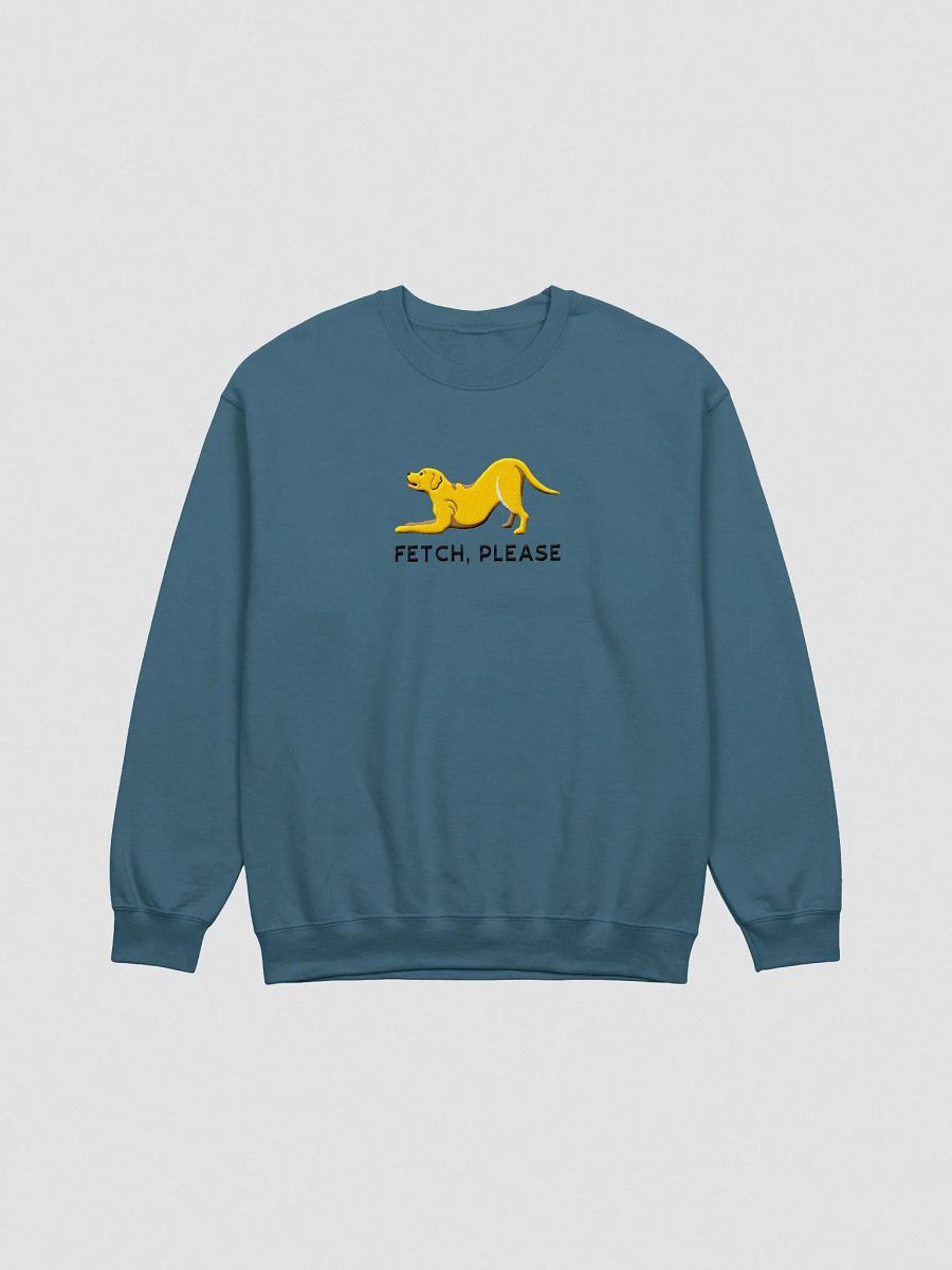 Fetch Please Sweatshirt (Embroidered) of a Labrador Retriever product image (4)