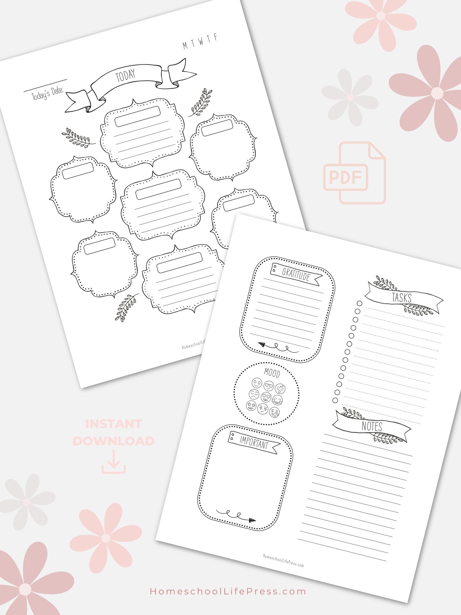 Homeschool Student Daily Journal Printable | Doodles product image (4)