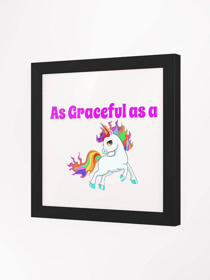 As Graceful as a Unicorn wall framed art product image (2)