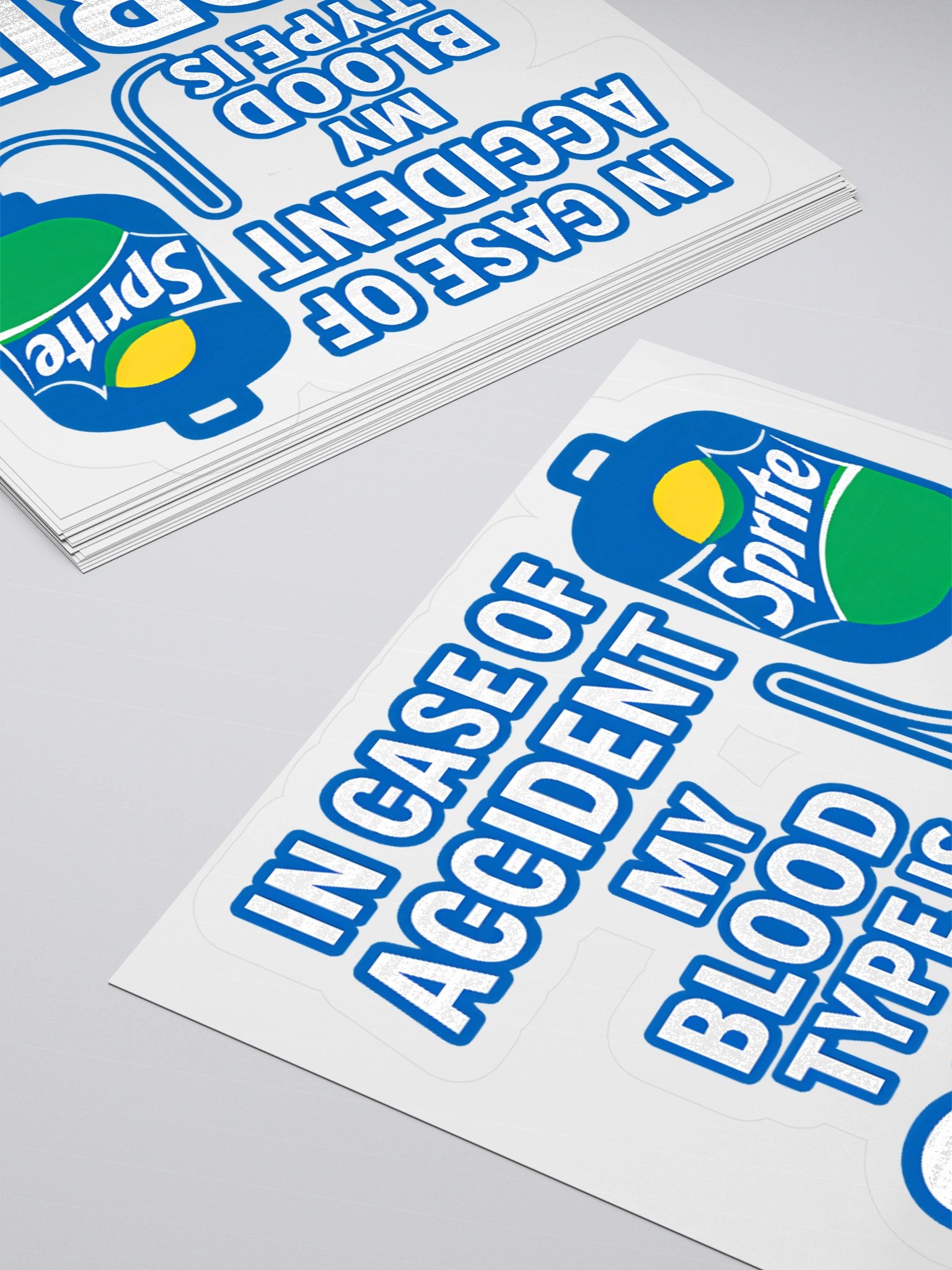 Sprite Blood Type Kiss Cut Stickers product image (10)