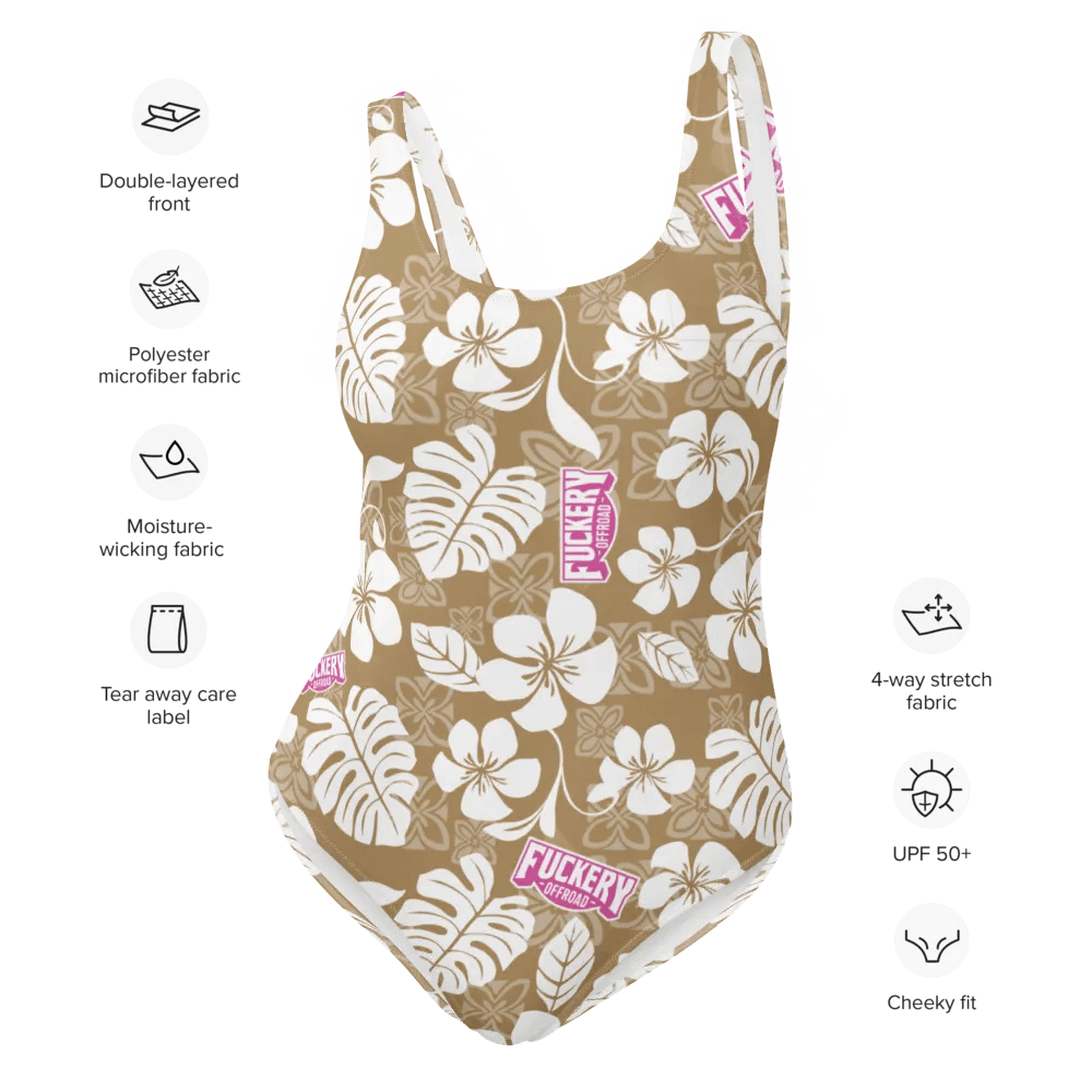 Fuckery Offroad Ladies Hawaiian Swinsuit - Tan product image (2)