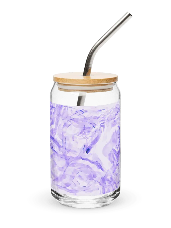 WRAPPED IN HOLY SPIRIT LAVENDER GLASS CUP product image (1)