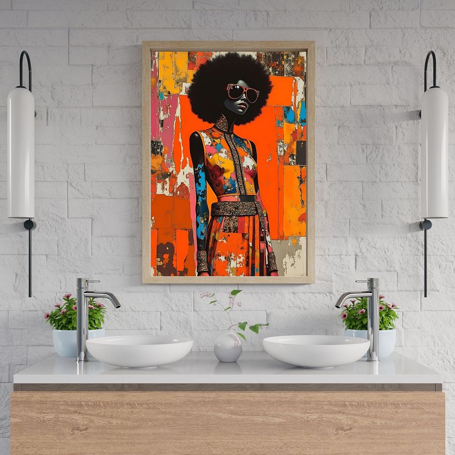 Procrastination Beautiful Black Woman Illustration Printable Art |Modern African American Woman Art | Abstract Digital Print for Home Gallery | Black Feminine Empowerment Decor product image (4)