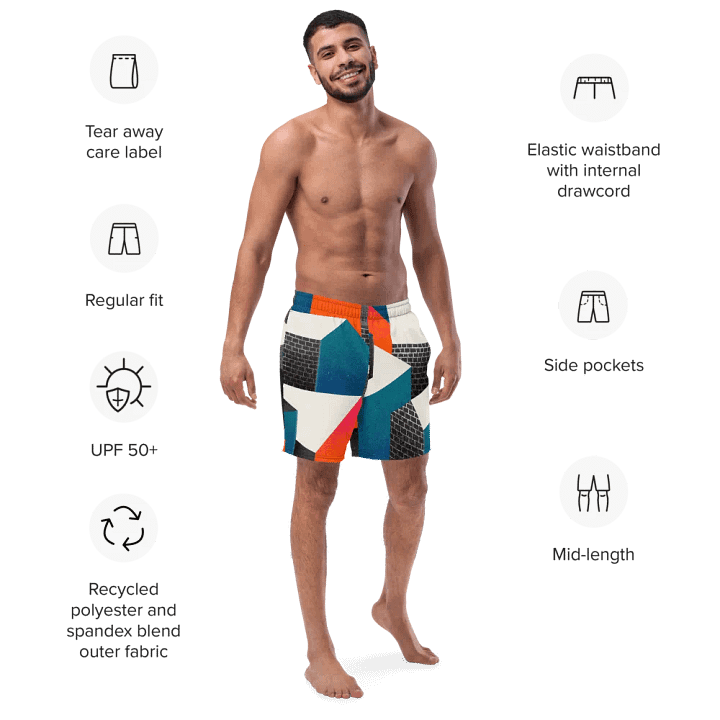 Urban Geometry All-Over Swim Trunks product image (2)
