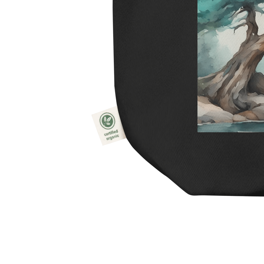 Turquoise Pine Tree, Organic Cotton Twill Tote Bag product image (3)