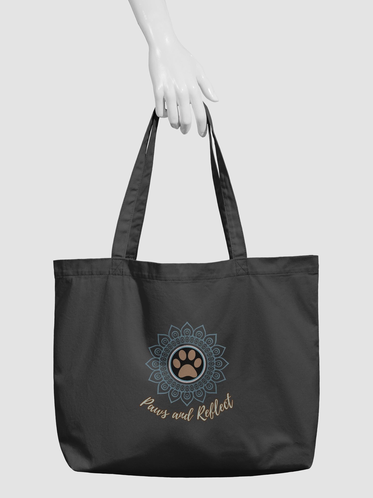 Paws and Reflect Mandala Paw Print Yoga Tote Bag product image (5)