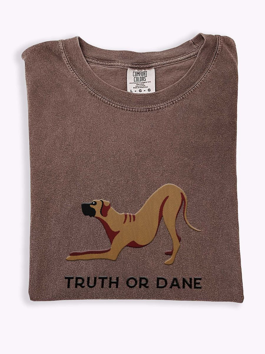 Truth or Dane T-Shirt(Embroidered) of a Great Dane product image (1)