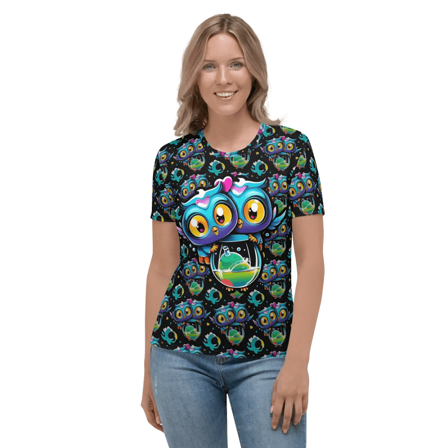 Kawaii Owls All Over Print T-shirt product image (2)