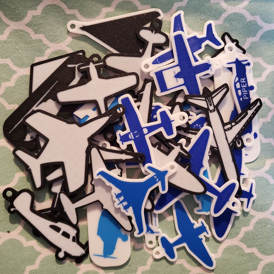 Airplane and Helicopter Keychains product image (3)