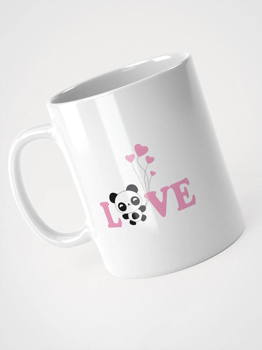White Glossy Mug Panda LOVE Lettering Words product image (3)