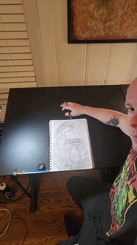Inking my newest piece 