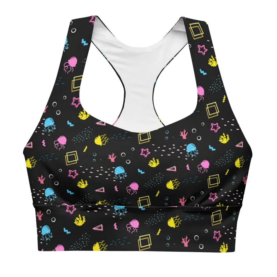 Shifty Seas dark pattern sports bra product image (4)