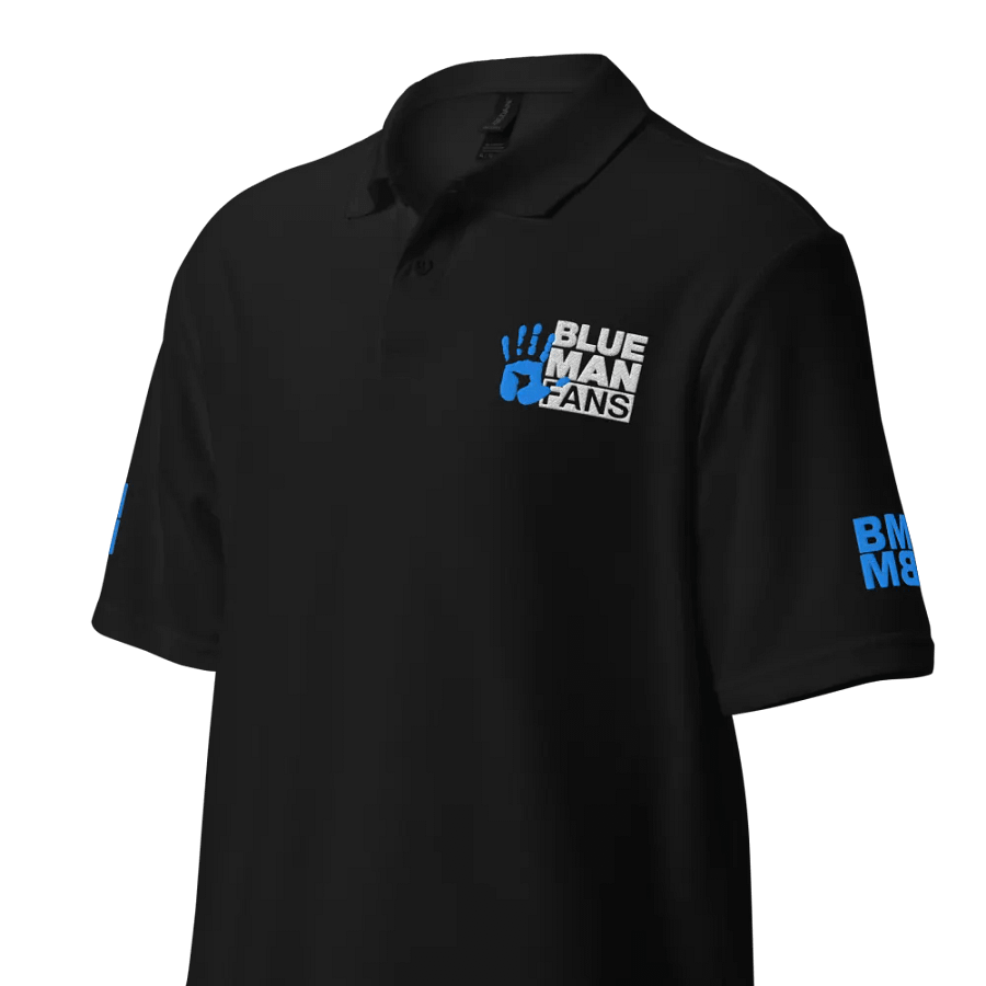 Blue Man Fans Hand Print & BMMB Duel Sleeve Embroidered Polo product image (4)