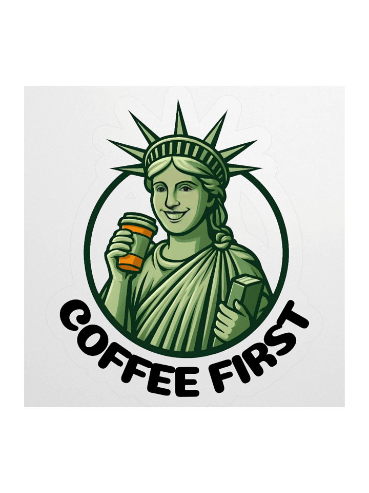Coffee First Kiss Cut Stickers product image (1)