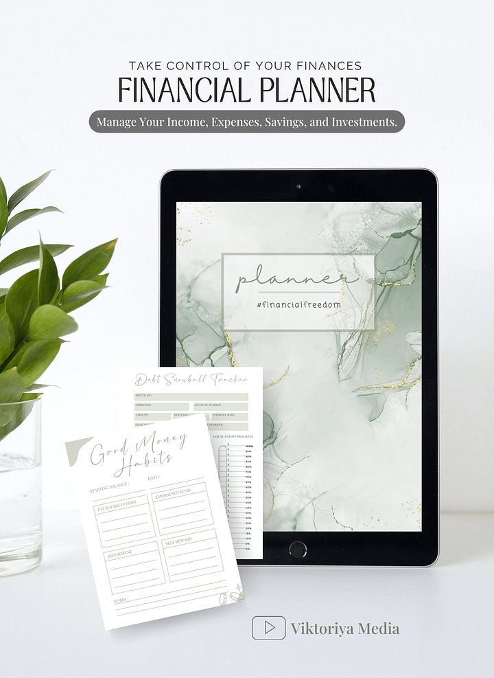 Digital Financial Planner- Mint Green product image (1)