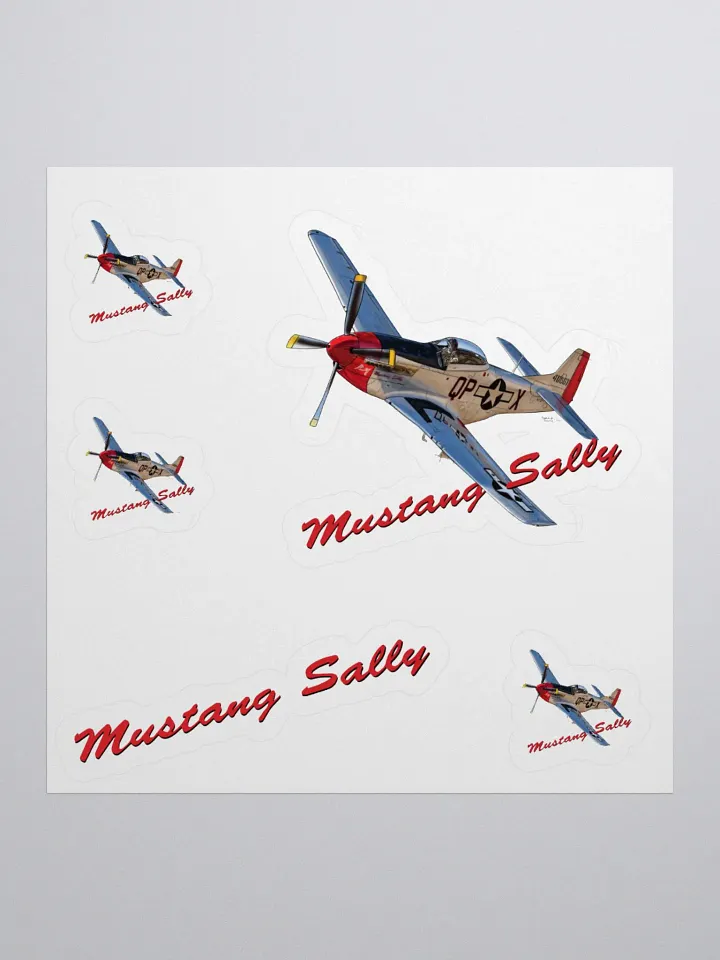 Mustang Sally Kiss Cut Sticker Aviation Art product image (1)