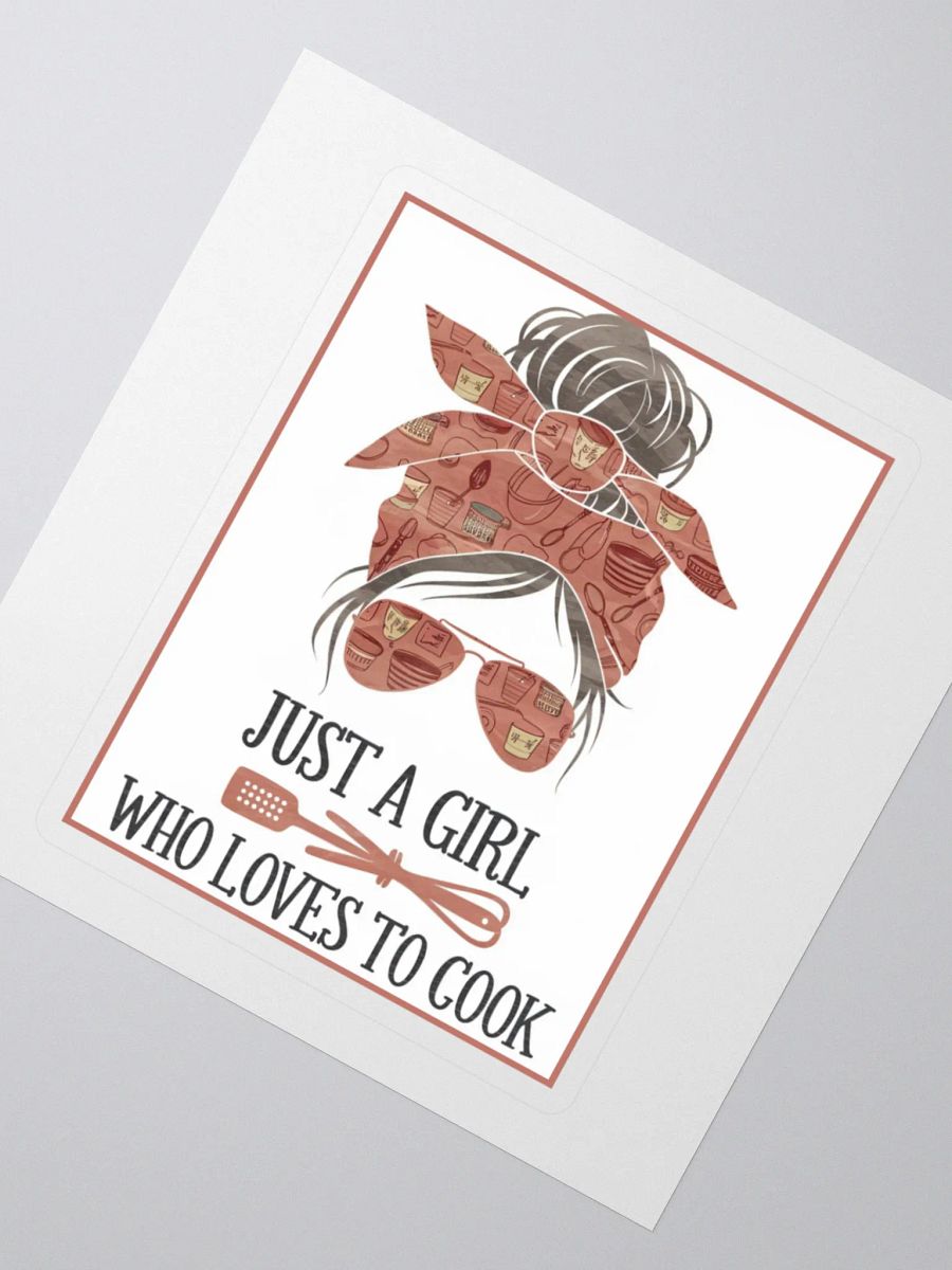 "JUST A GIRL WHO LOVES TO COOK" vinyl sticker product image (2)