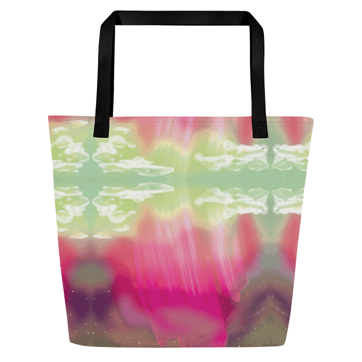Aurora Borealis Dreamscape Tote Bag | Vivid Color Flow on Deep Night | by Monique Faella Designs™ product image (1)