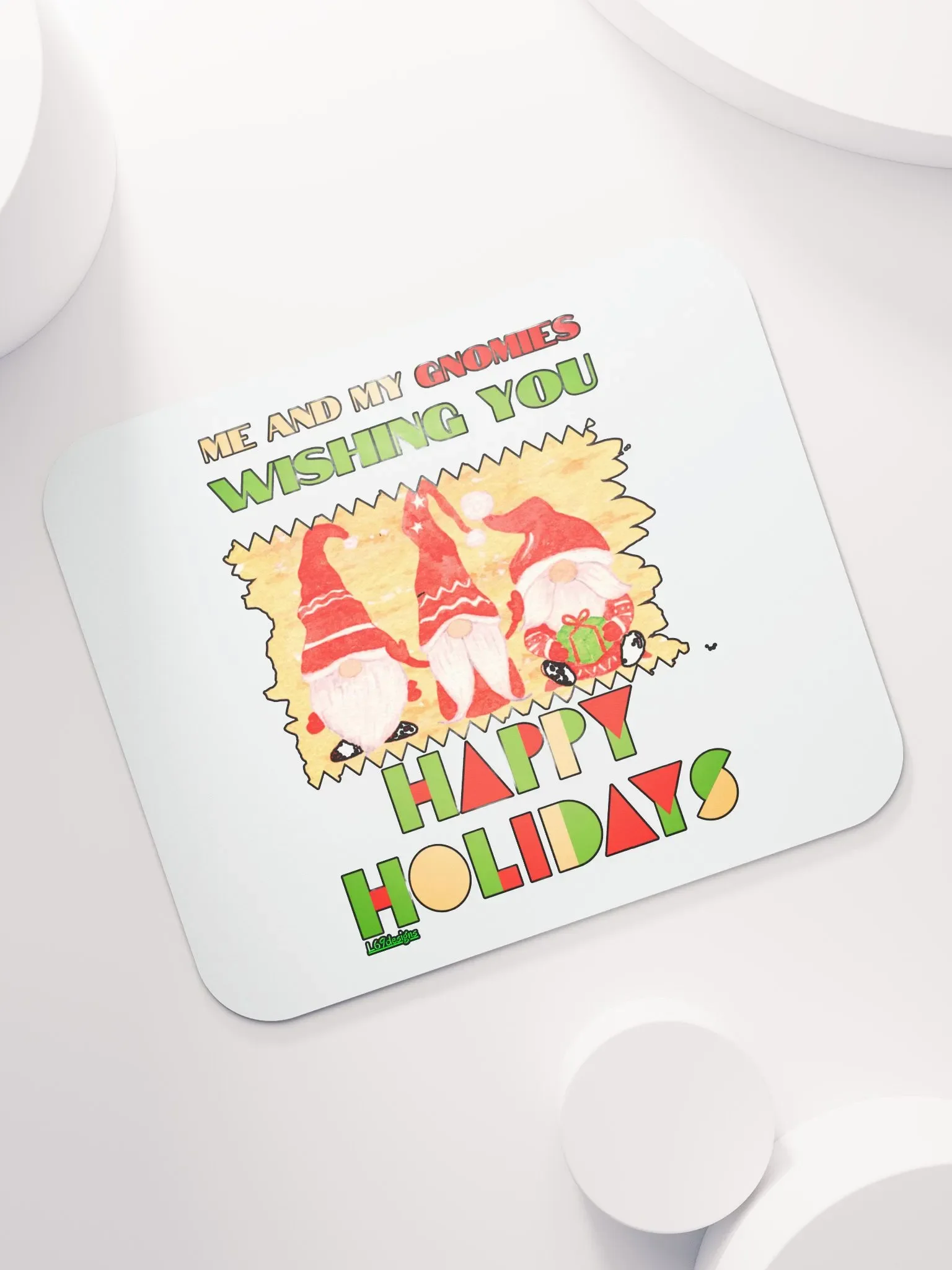 ME AND MY GNOMIES WISHING YOU HAPPY HOLIDAYS product image (7)