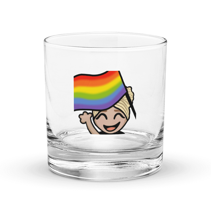 Pride Flag Rocks Glass product image (1)