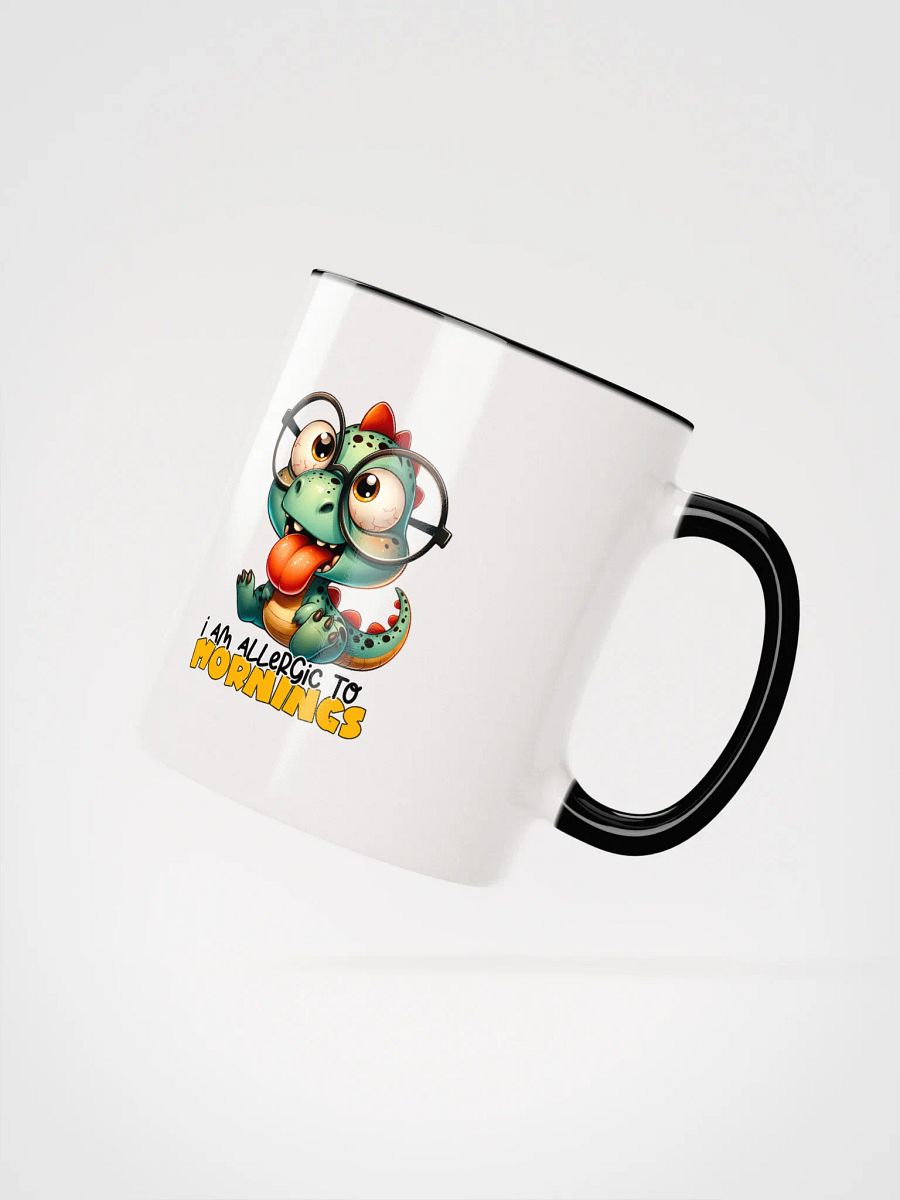 I Am Allergic to Mornings Baby Dino Coffee Mug – Cute Dinosaur Design – Funny Morning Mug, Sarcastic Gift product image (3)
