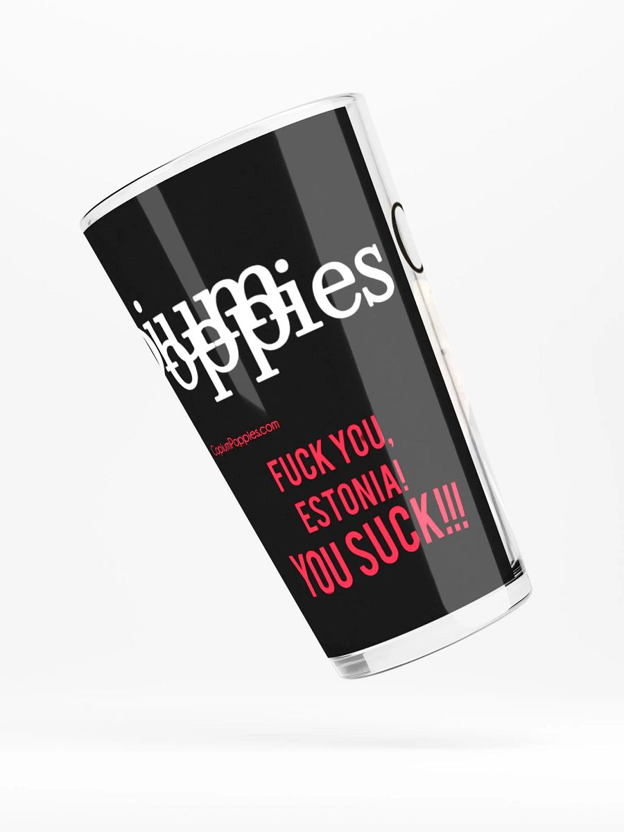 Copium Poppies - Estonia Sucks! Pint glass! product image (4)