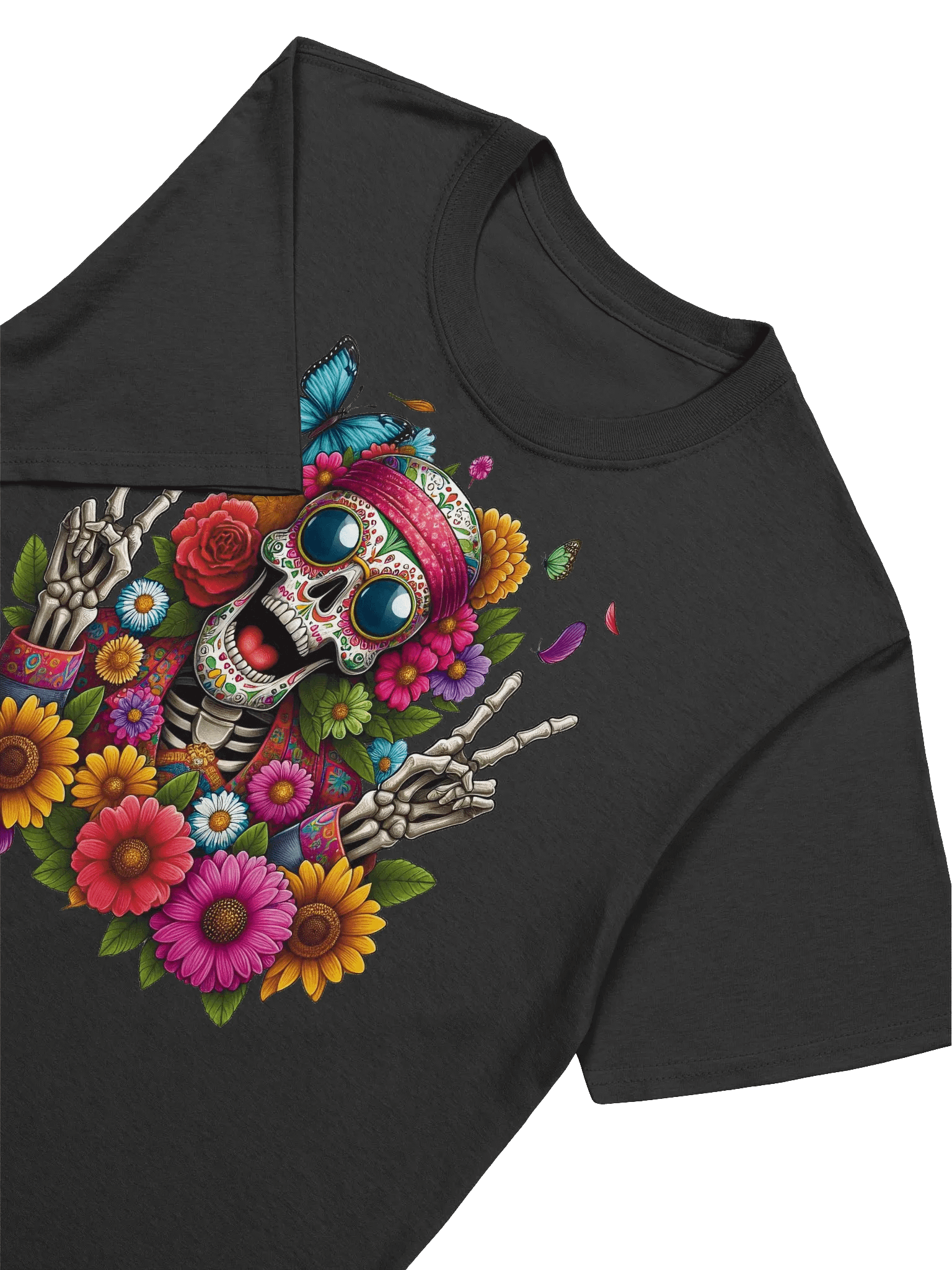 Sugar Skull Art - Día de los Muertos Delight Artful Remembrance T-Shirt product image (16)