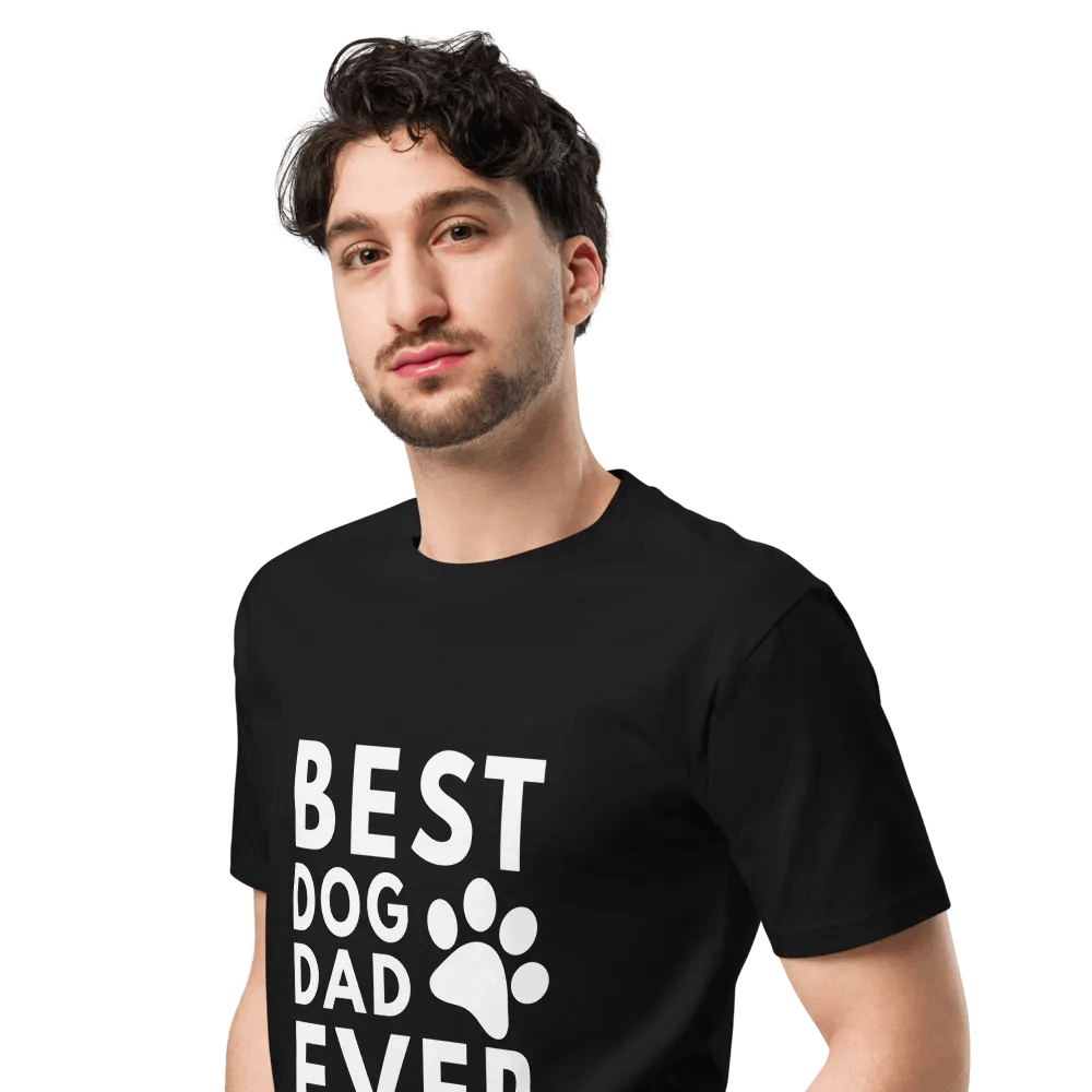 Best Dog Dad Ever Unisex Premium T-Shirt product image (4)