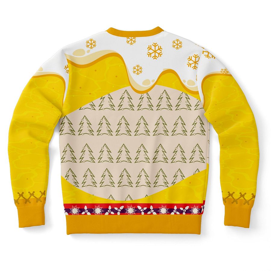Beer and Ice Bucket List Yellow Sweatshirt | Funny Winter BBQ Sweater | Casual Party Outfit | Unisex Beer Lover Gift product image (10)