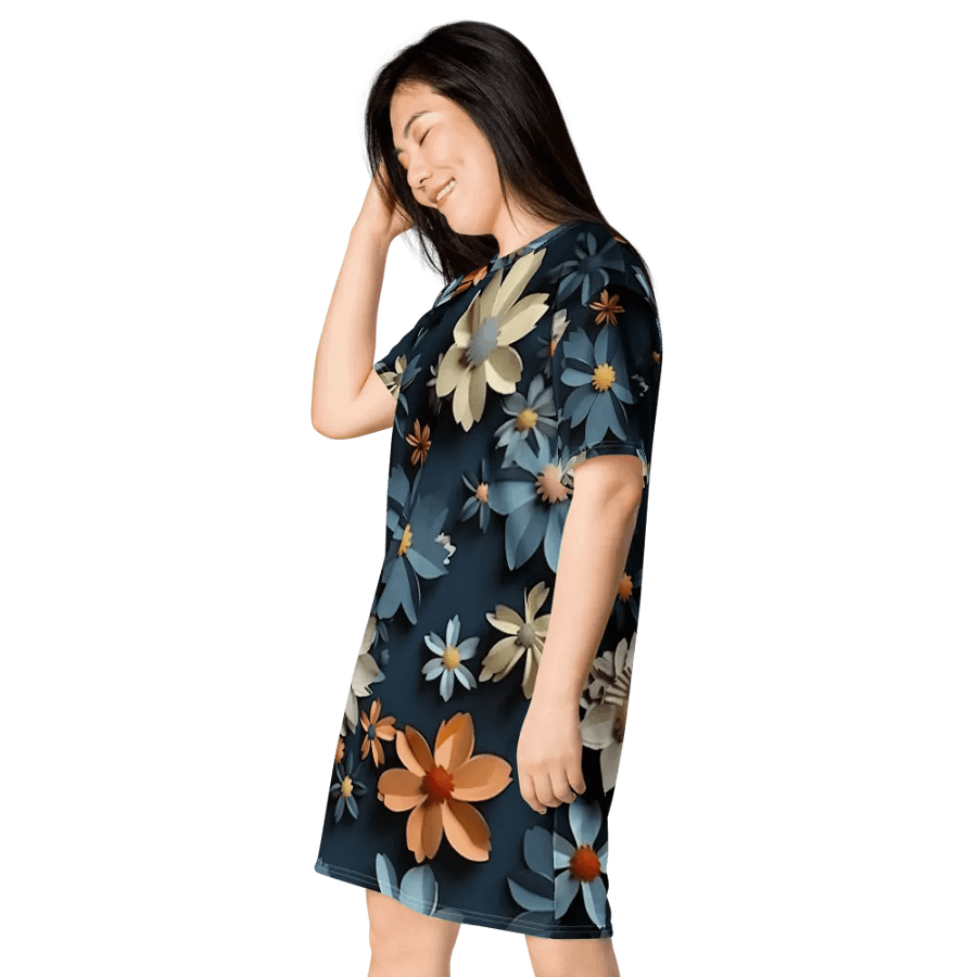 3D-Ditsy-Flowers-Seamless-Patterns T-shirt Dress - V4 product image (7)