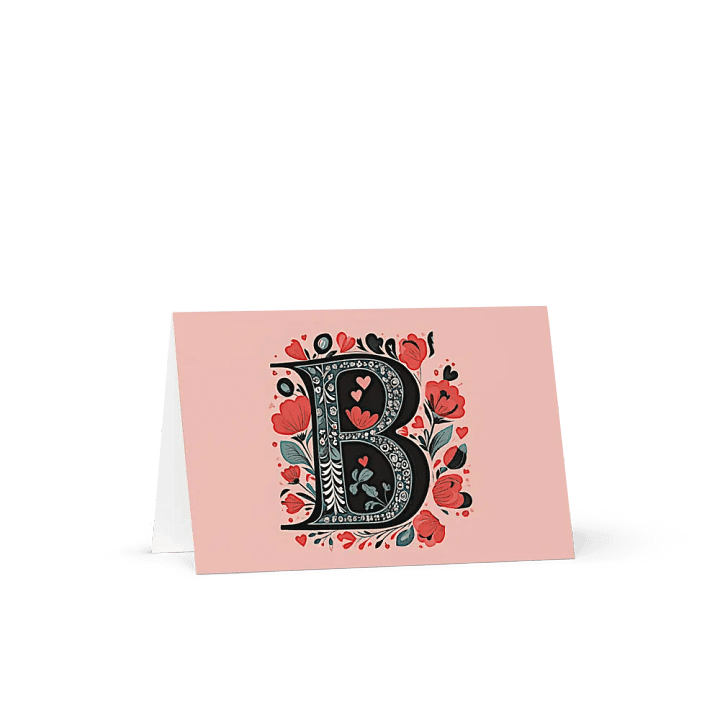 Valentine’s Monogram Letter B(3) Card product image (1)