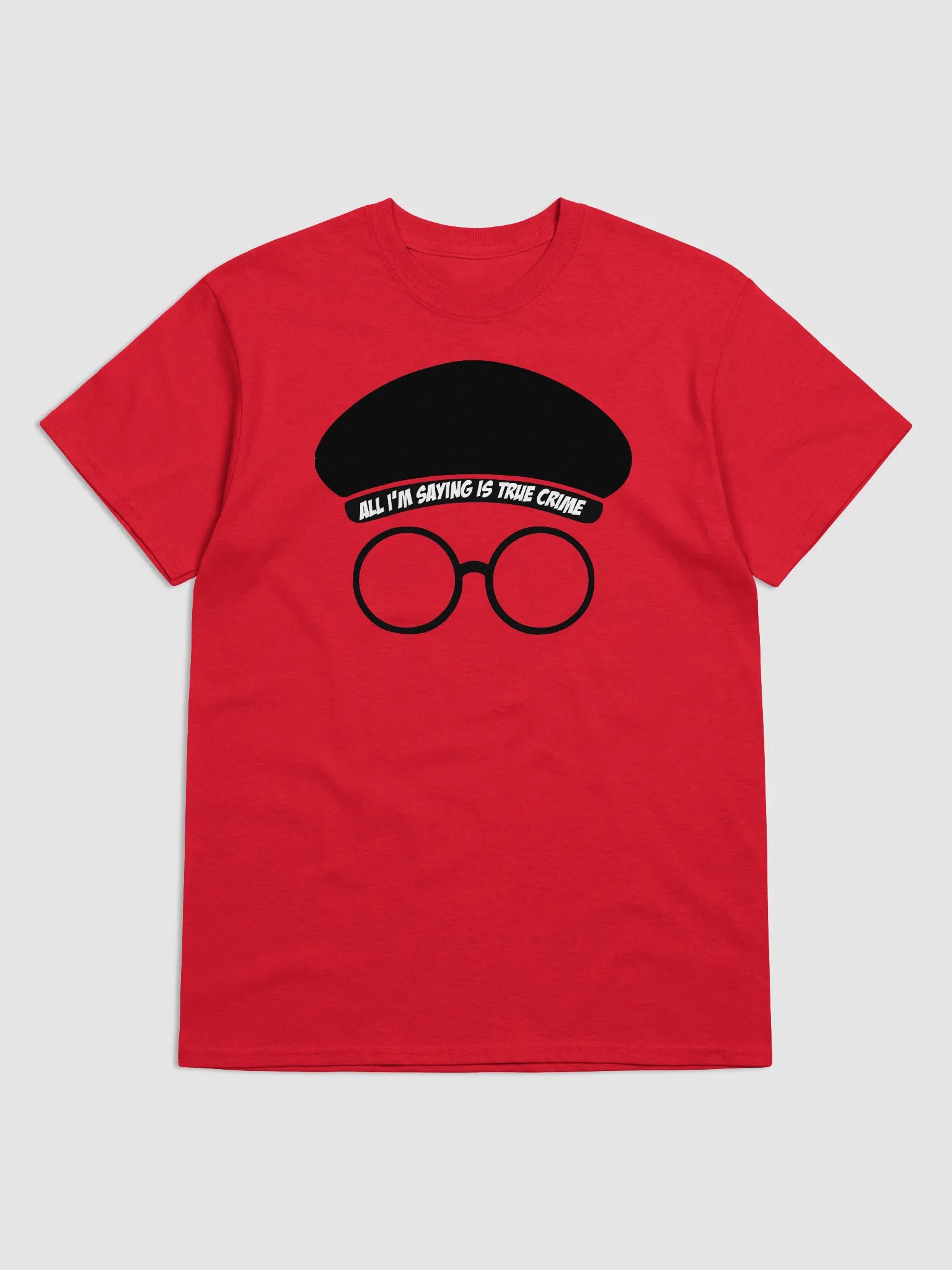 True Crime Vibes Glasses Tee product image (1)